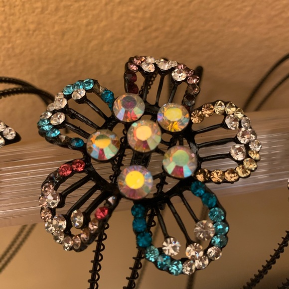 (4) Claire’s Jeweled Flower and Bow Headbands